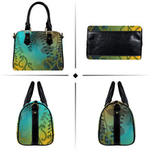 Load image into Gallery viewer, Kōwhai Boston Handbag (Aqua Gold)
