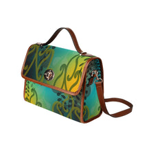 Load image into Gallery viewer, Kōwhai Satchel Bag (Aqua Gold)
