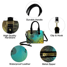 Load image into Gallery viewer, Kōwhai Boston Handbag (Aqua Gold)
